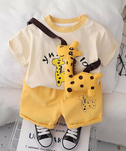 Giraffe T-Shirt & Shorts Set