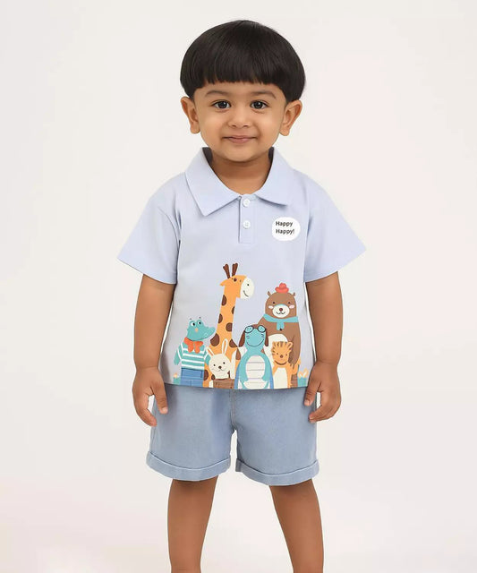 Jungle Theme T-Shirt & Shorts Set