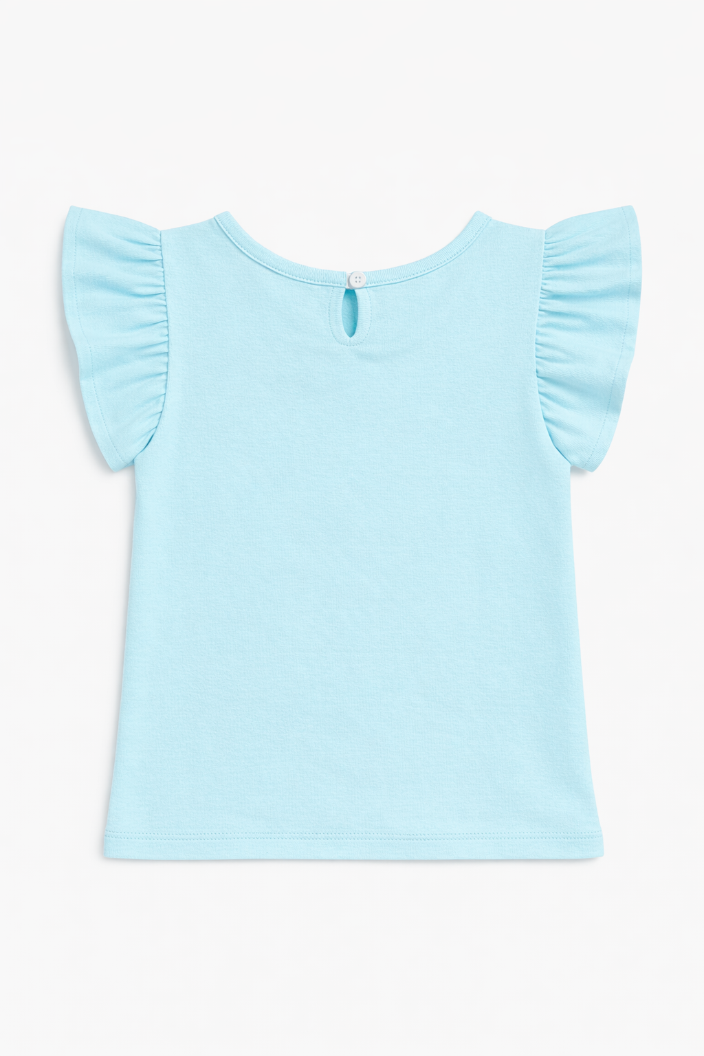 Bloom Frill Sleeve Stretch Top for Girls (Sky Blue)