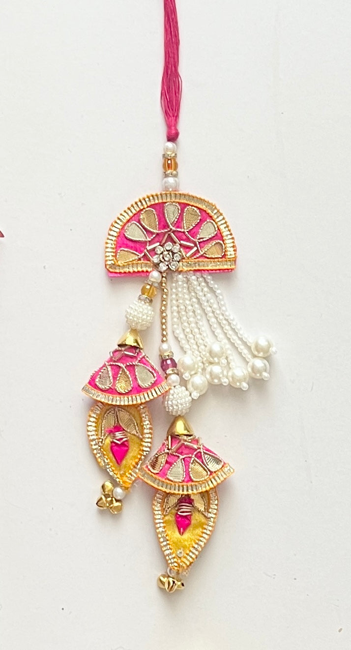 Barkat Gota Patti Rakhi and Lumba Set