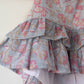 Flutter sky blue butterfly halter top skirt co-ord