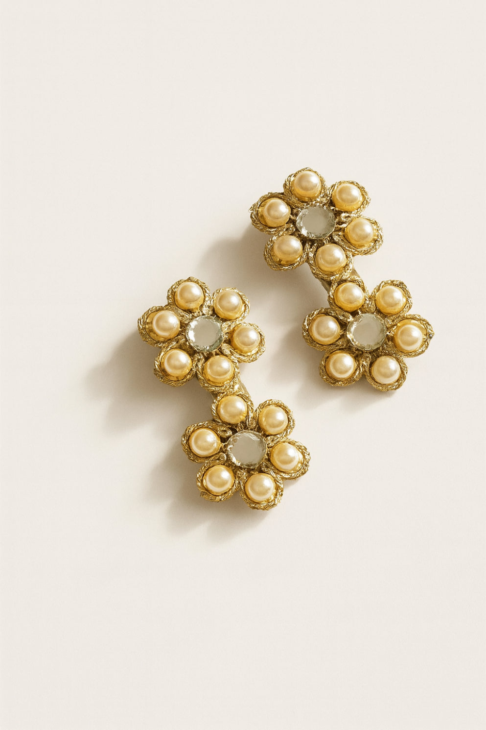 Choko Pearl Floral Headband with Matching Hair Clips Set for Girls Elegant Festive Wear