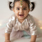 Choko Girls Green Floral Emerald Stone Pearl Drop Maang Tikka