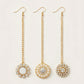 Choko Girls Set of 3 Gold Floral Circular Pearl Maang Tikka