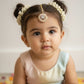 Choko Girls Set of 3 Gold Floral Circular Pearl Maang Tikka