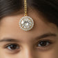 Choko Girls Set of 2 Multicolor Round Crystal Stone Maang Tikka