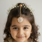 Choko Girls Set of 2 Gold & Silver Gota Patti Pearl Border Maang Tikka
