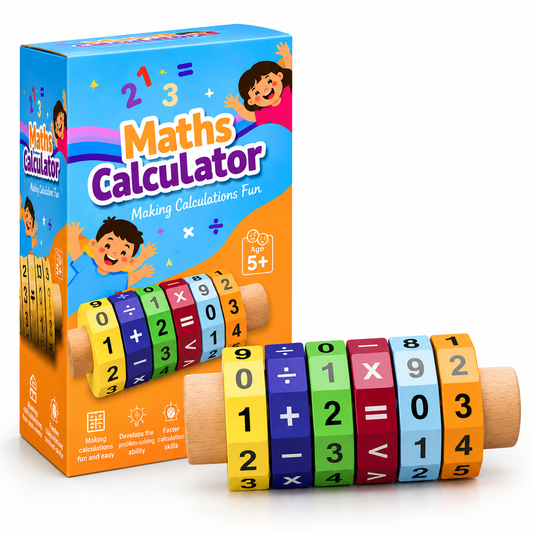 iLearnNGrow Maths Calculator – Interactive Wooden Learning Calculator for Kids