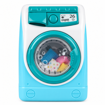 iLearnNGrow Pretend Play Washing Machine Toy for Kids | Light, Sound & Rotating Drum Effects | Interactive Household Appliance Role Play Toy for Boys & Girls 3+ Years