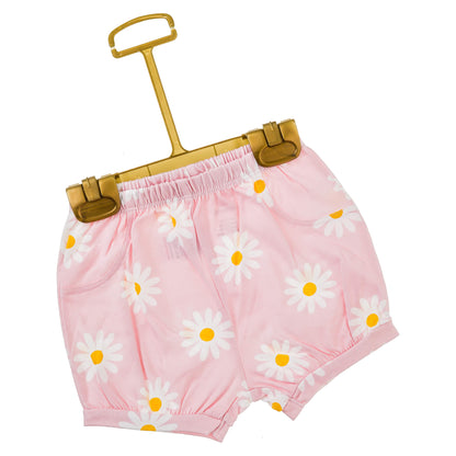 Daisy Daydream Ruffle‑Hem Tee & Shorts Set