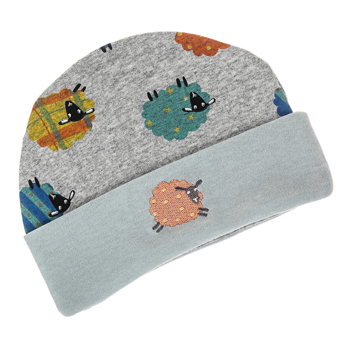 Printed Hat with Solid Cuff