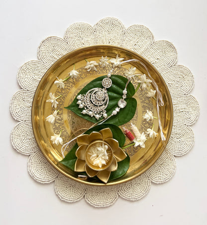 Chandni Kundan Rakhi and Lumba Set