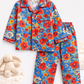 Floral Cotton Nightsuit for Kids – Full Sleeves Shirt & Pajama Set