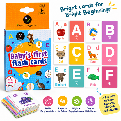 iLearnNGrow Baby’s First Alphabets Flash Cards – Alphabet Learning Cards