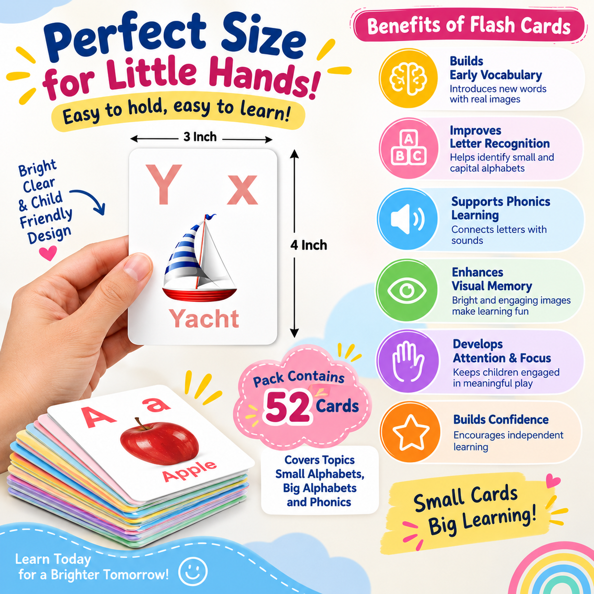 iLearnNGrow Baby’s First Alphabets Flash Cards – Alphabet Learning Cards