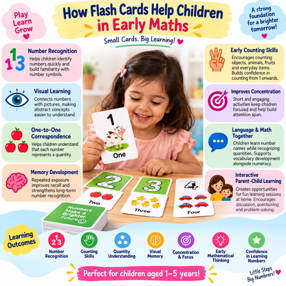 iLearnNGrow Baby’s First Numbers Flash Cards – Numeracy Flashcard Set for Kids