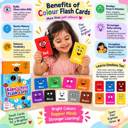 iLearnNGrow Baby’s First Colors Flash Cards – Kids Color Learning Set