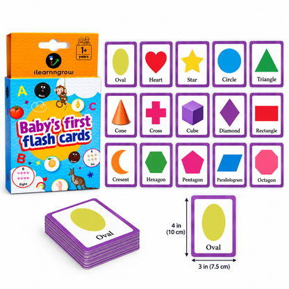 iLearnNGrow Baby’s First Shape Flash Cards – Shape Learning Flashcard Set for Kids