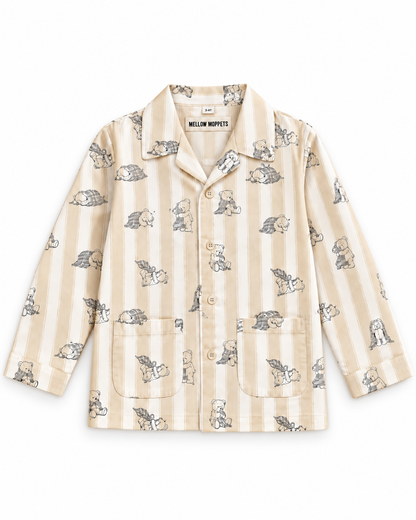 Bear Hugs & Snoozes Kids Cotton Night Suit