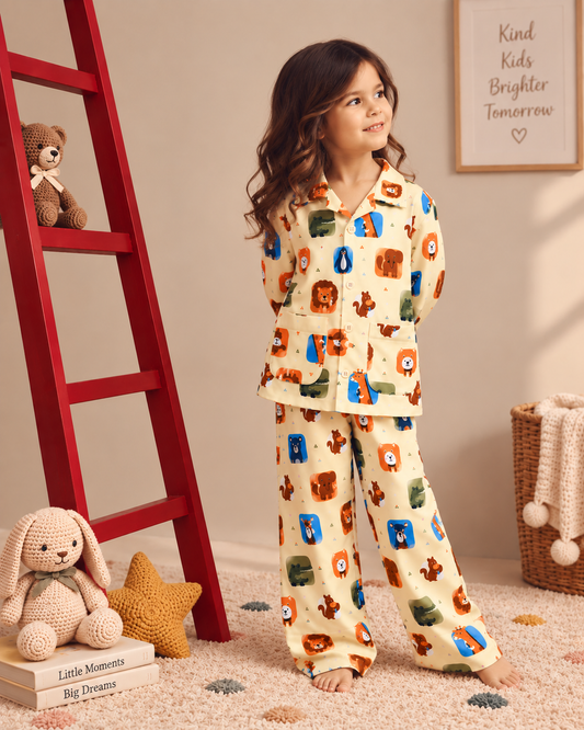 Critter Carnival Kids Cotton Night Suit