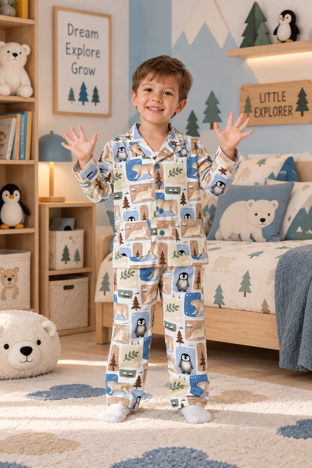 Woodland Wonders Kids Cotton Night Suit