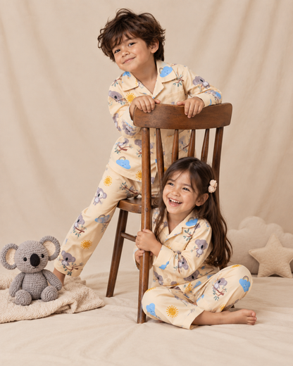Koala's Cloud Club Kids Cotton Night Suit