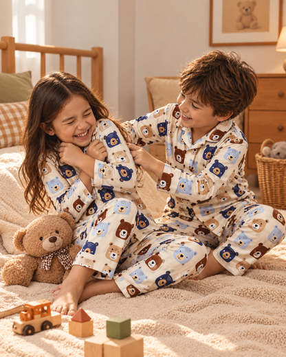 Bearly Everland Kids Cotton Night Suit