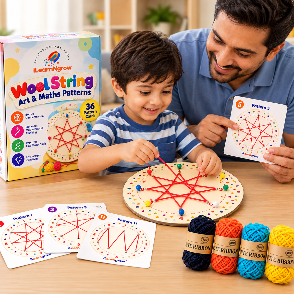 iLearnNGrow Unique Design Montessori Winding Pattern Games Educational Intelligent Toys for Kids