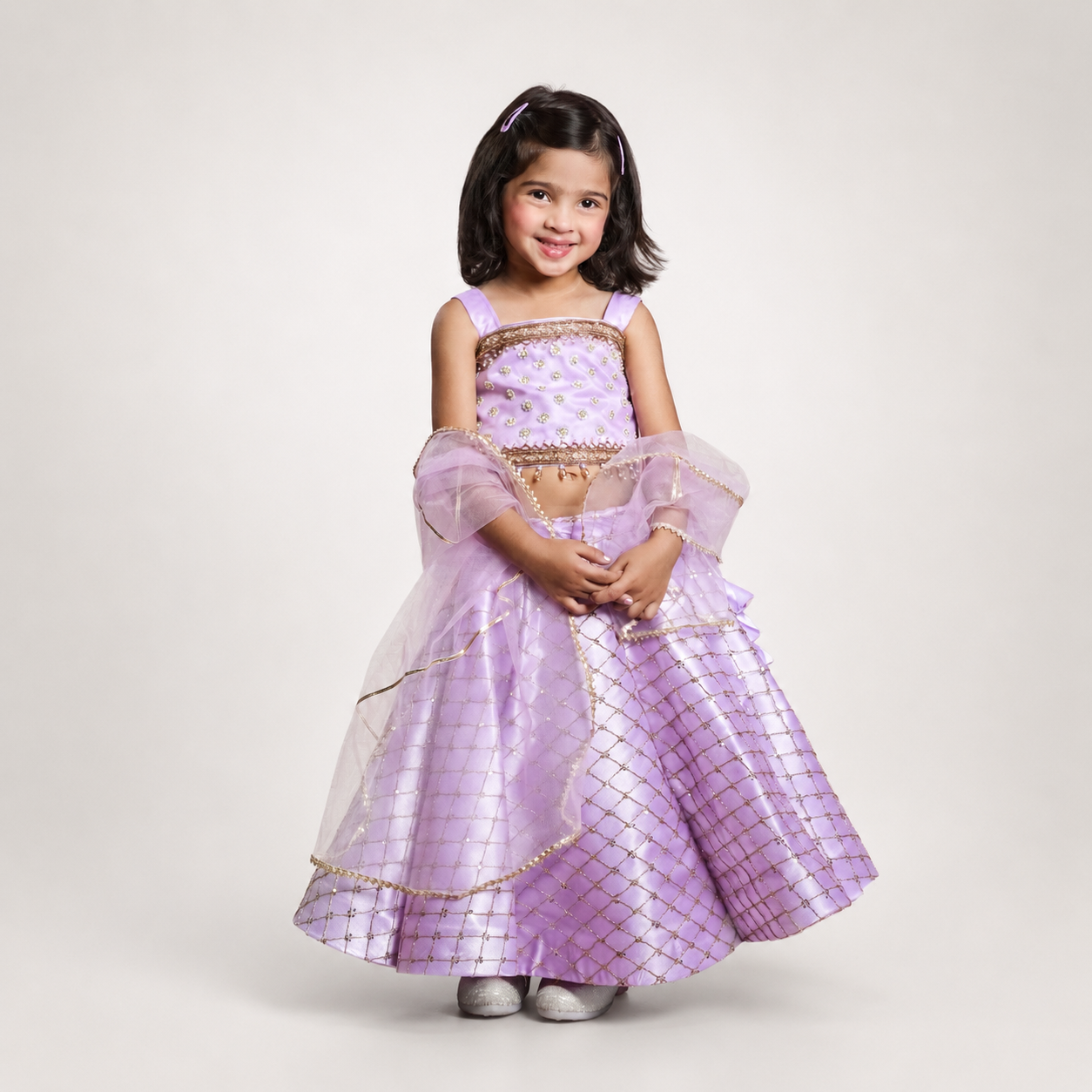 Organza Embellished Lehenga