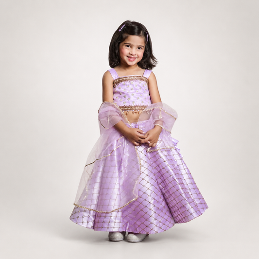 Organza Embellished Lehenga