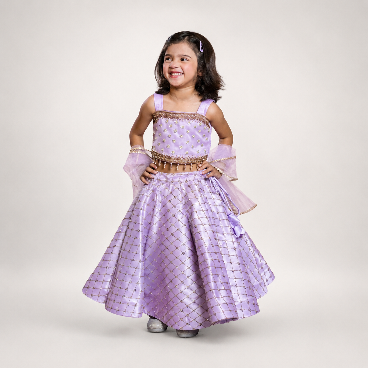 Organza Embellished Lehenga