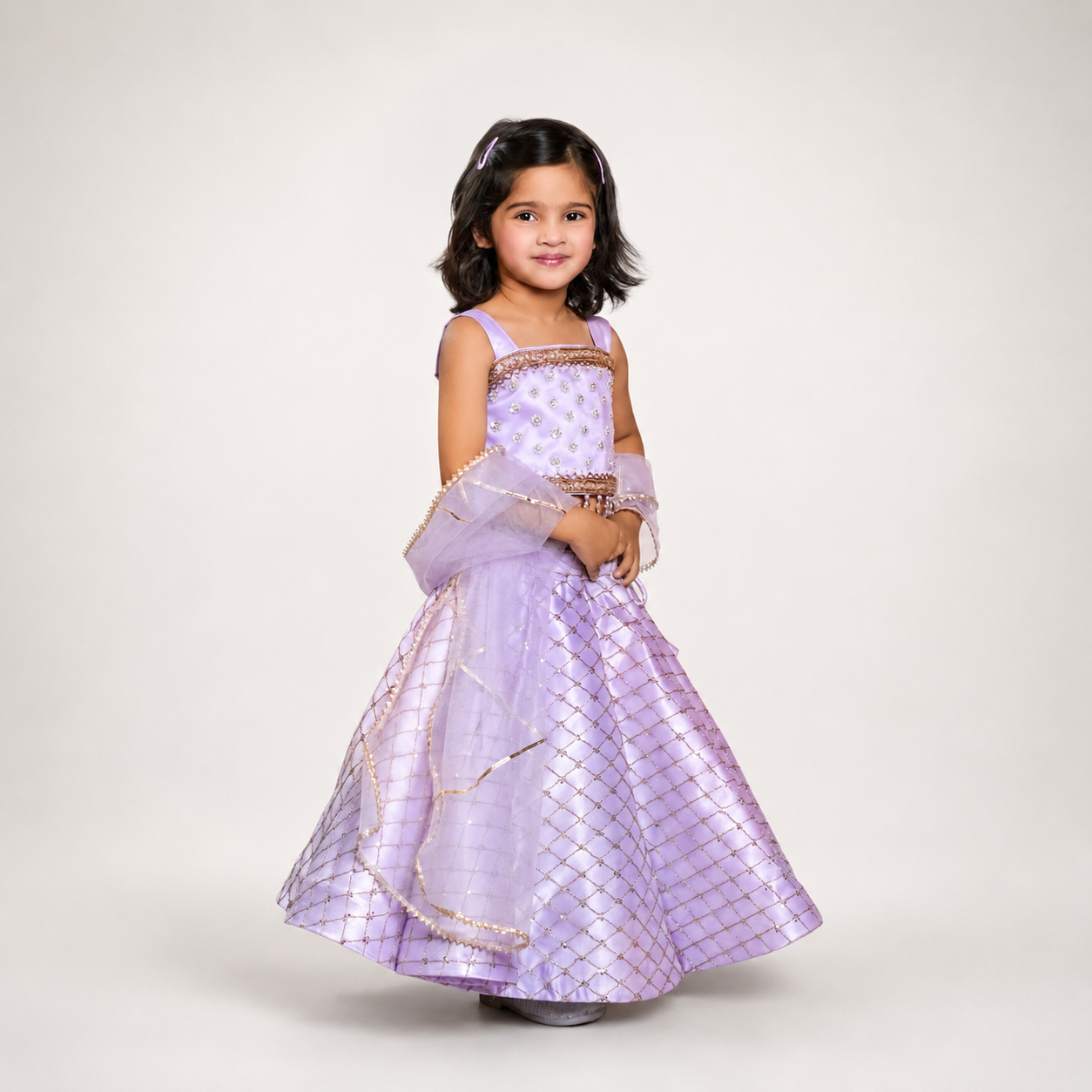 Organza Embellished Lehenga