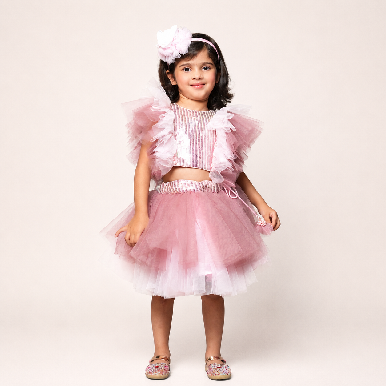 Sequin Top And Skirt Set
