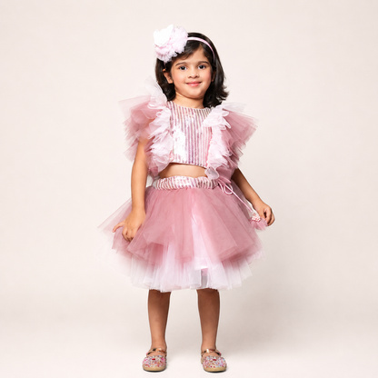 Sequin Top And Skirt Set