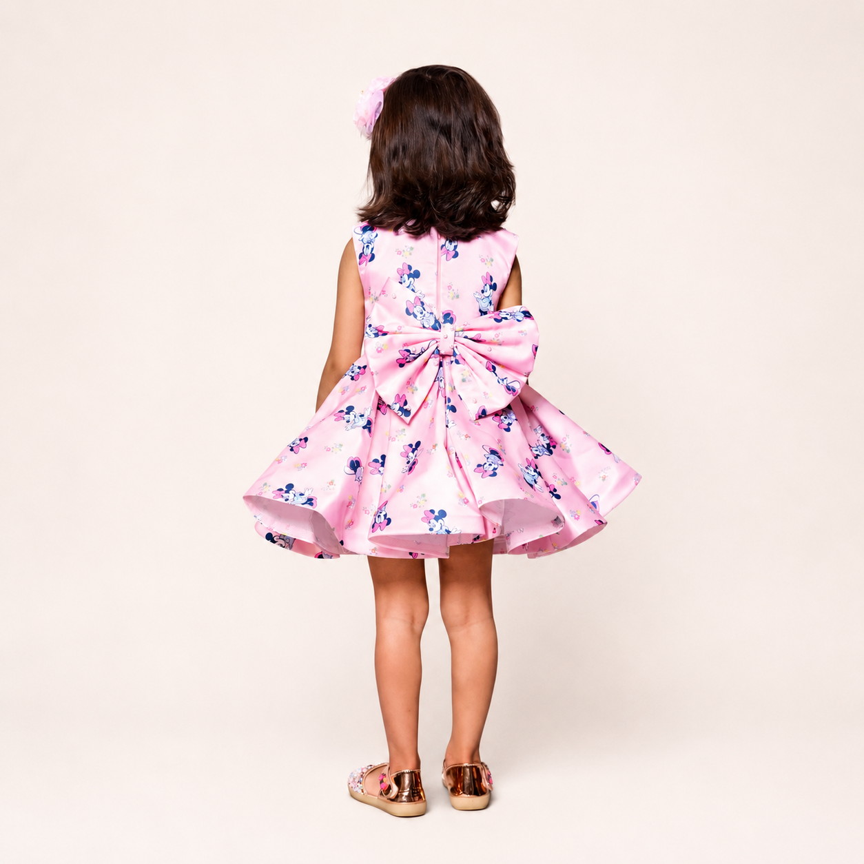 Glaze Cotton Dress With Beads Hand Embroidered Collar