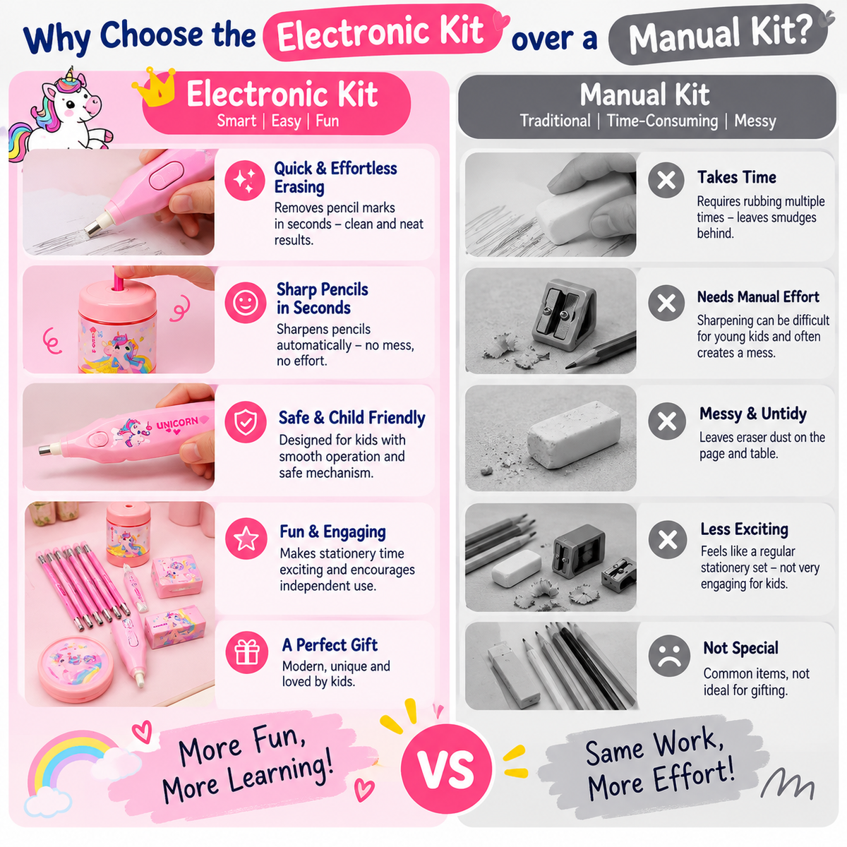 iLearnNGrow Electronic Stationery Kit – Complete Electric Study & Desk Helper for Kids