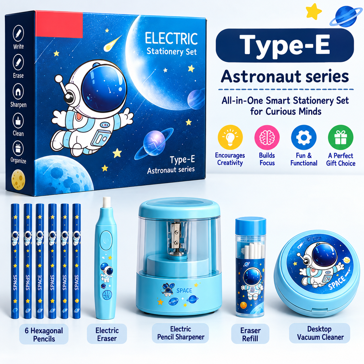 iLearnNGrow Electronic Stationery Kit – Complete Electric Study & Desk Helper for Kids