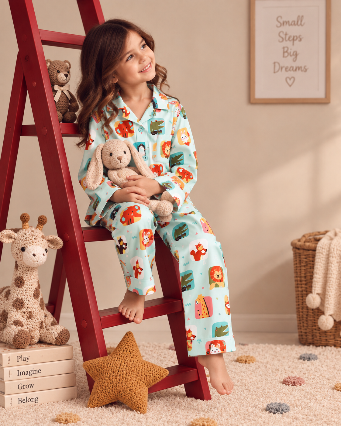 Critter Carnival Kids Cotton Night Suit