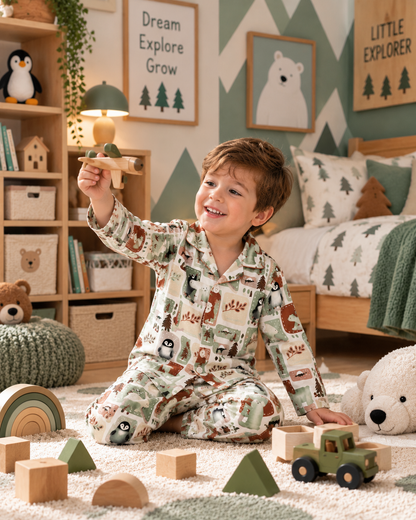 Woodland Wonders Kids Cotton Night Suit