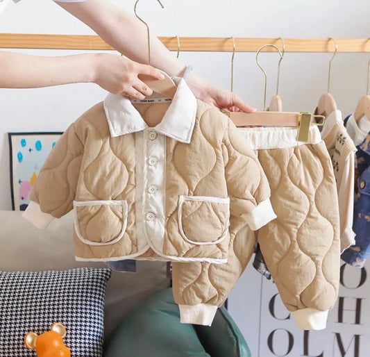 Baby Boy Burberry Print Track Suit White Baby Clothing for kids