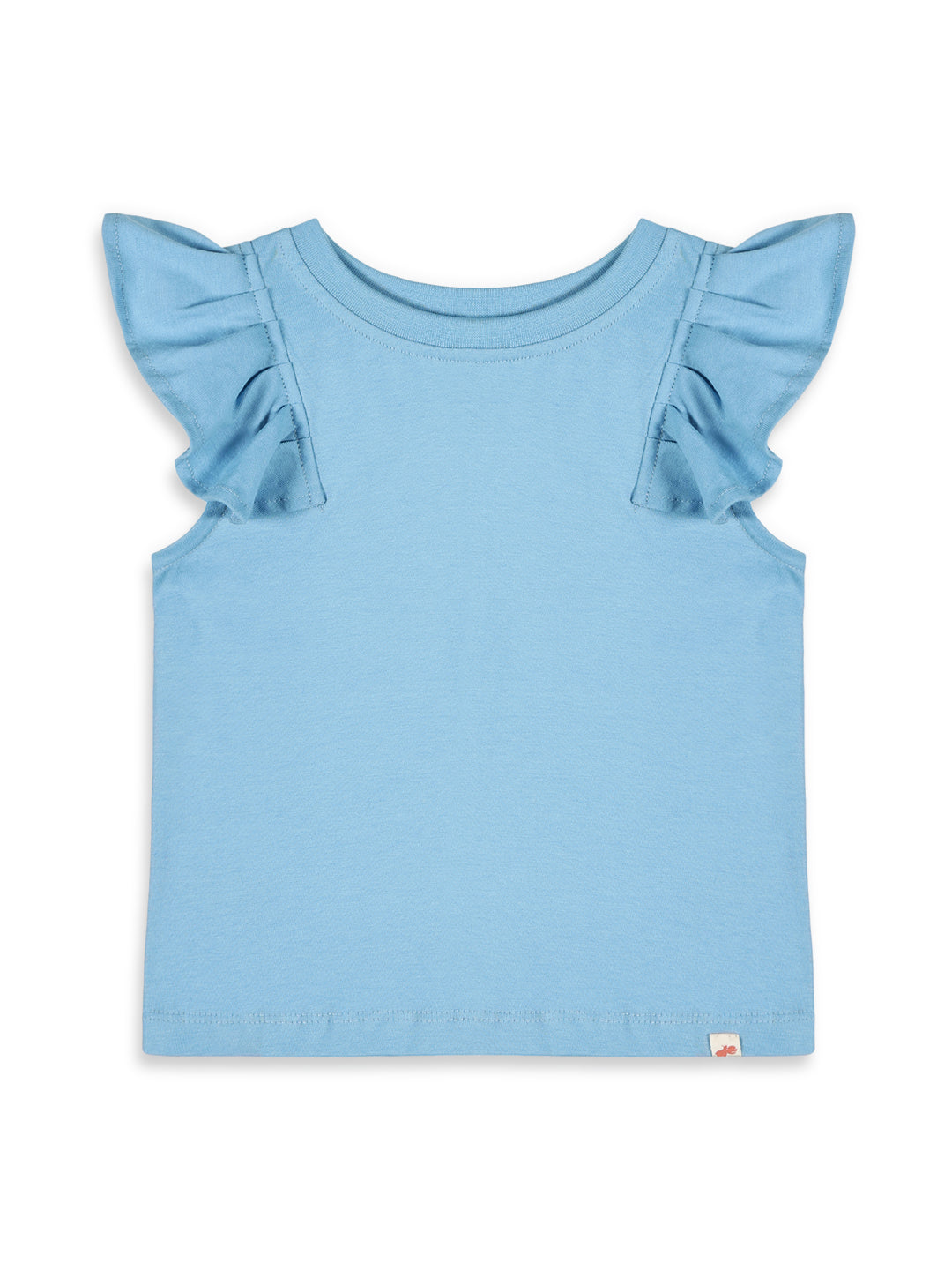 Frill on my Sleeve T-shirt for Girls (Blue)