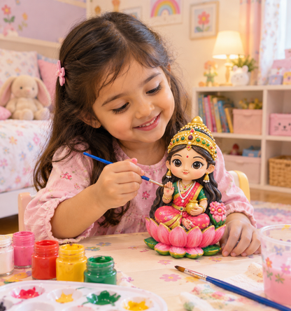DIY Colouring 3D Eco Resin Goddess Lakshmi Activity Kit