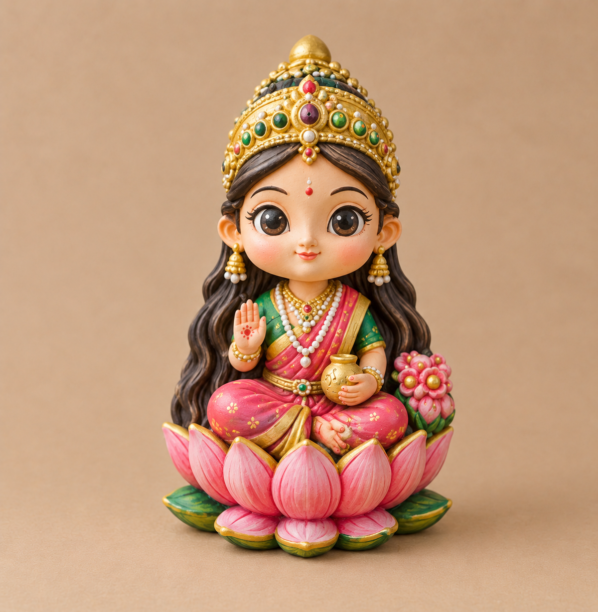 DIY Colouring 3D Eco Resin Goddess Lakshmi Activity Kit