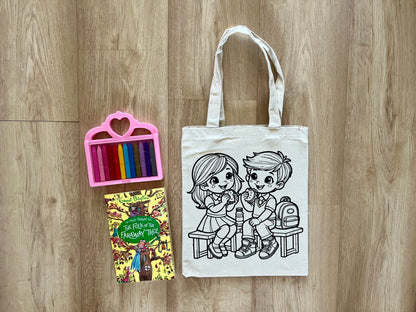 DIY Colouring Tote Bags