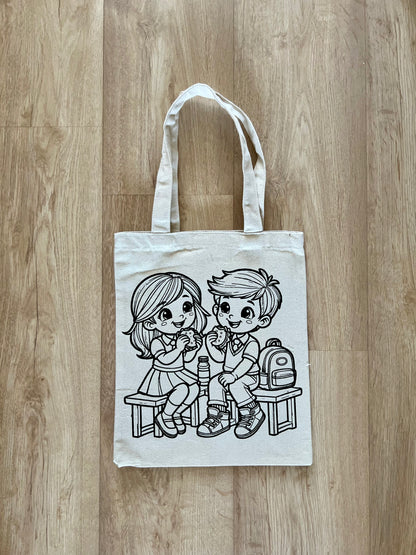 DIY Colouring Tote Bags