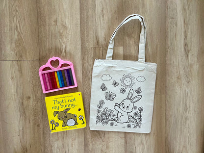 DIY Colouring Tote Bags