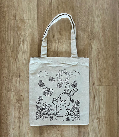 DIY Colouring Tote Bags