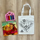 DIY Colouring Tote Bags