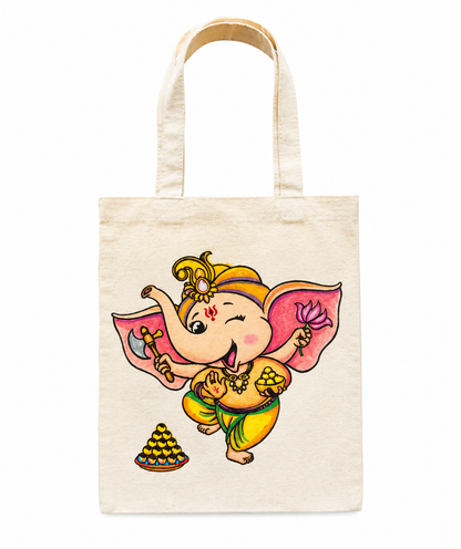 DIY Colouring Dancing Ganesha Tote Bag