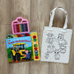 DIY Colouring Tote Bags